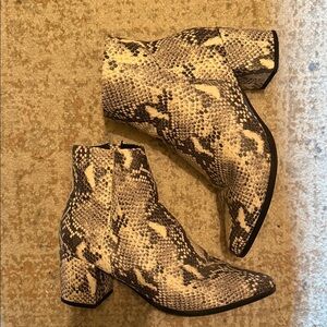 Snakeskin Ankle Boots
